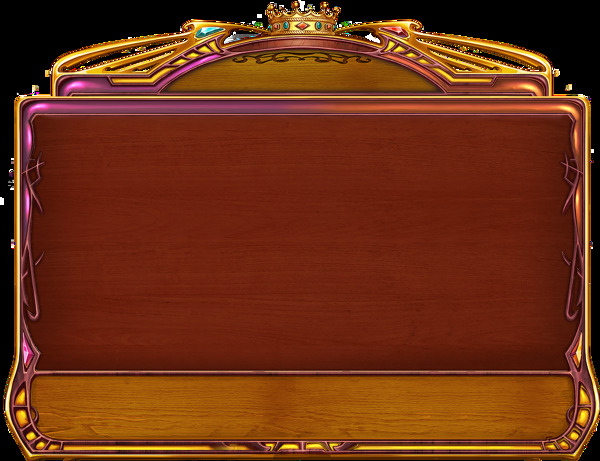 金色皇冠紅色告示牌png元素
