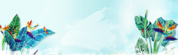 彩色漸變樹(shù)葉banner背景素材
