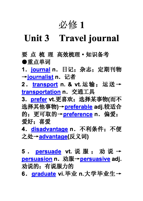 高考專區(qū)英語高考英語必修1unit3traveljournal