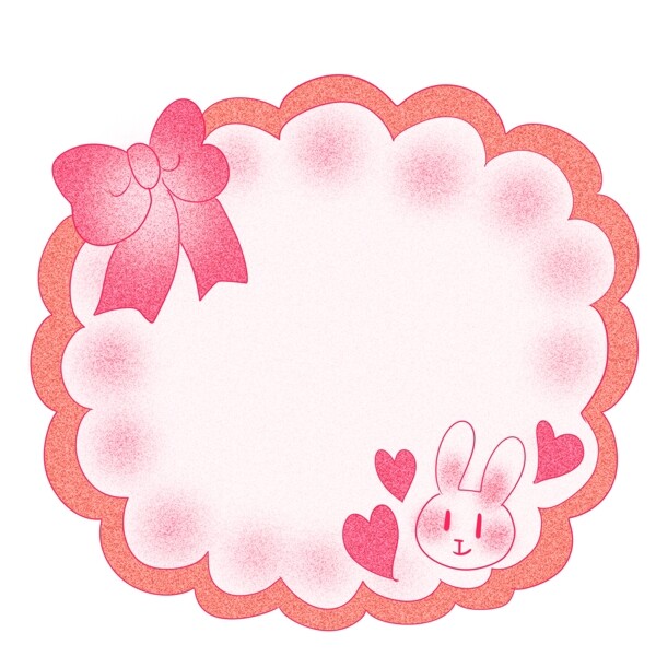 花朵邊框卡通插畫