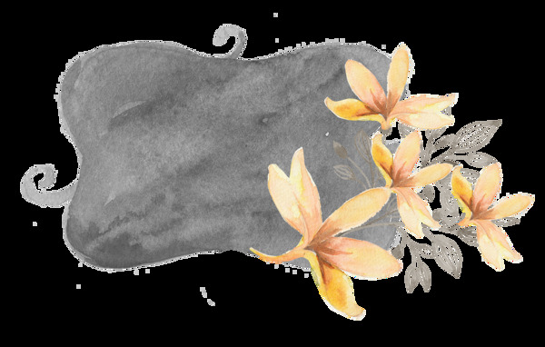 手绘水彩鲜花透明素材合集