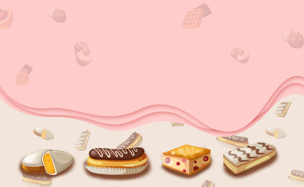 蛋糕甜品粉色背景海报素材图片