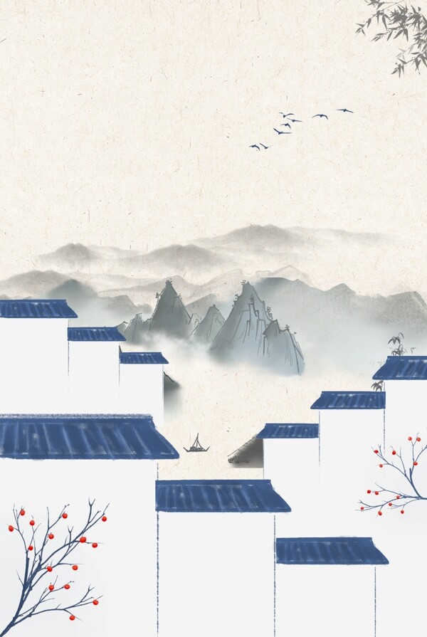 復(fù)古風(fēng)黃色海報(bào)banner背景