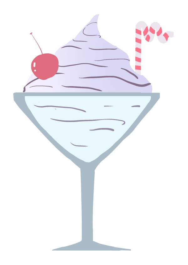 美味的小吃冰淇淋插画