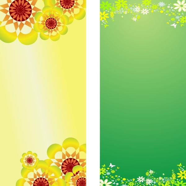 绿色展架花朵图片