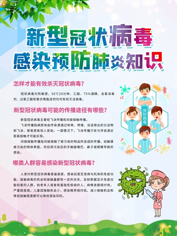 冠狀病毒防疫海報