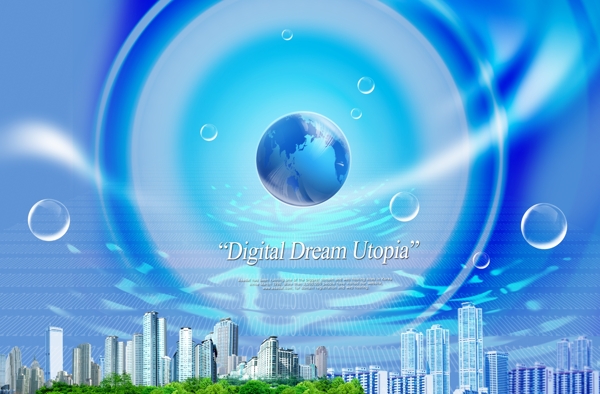 自然風(fēng)情現(xiàn)代插圖分層素材PSD格式0175