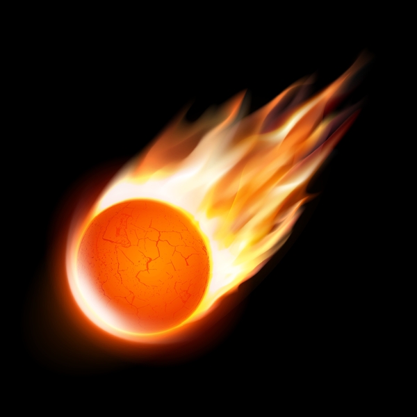 燃烧的陨石背景图片