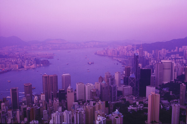 香港城市鸟瞰图图片