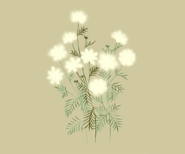 水墨花紋圖案