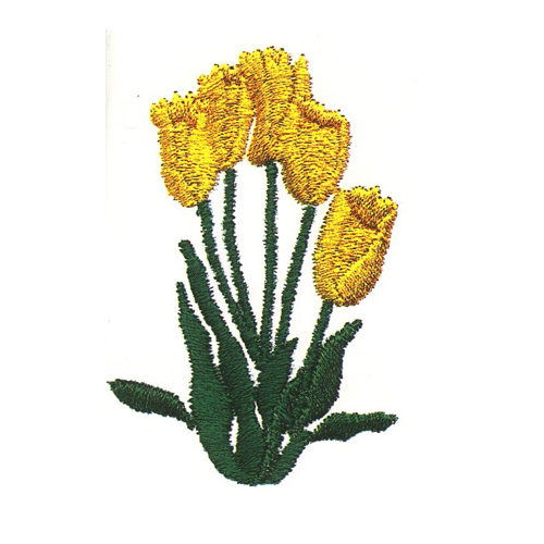繡花花卉色彩黃色綠色免費(fèi)素材