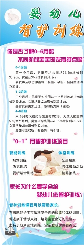 展架嬰幼兒智護訓(xùn)練圖片
