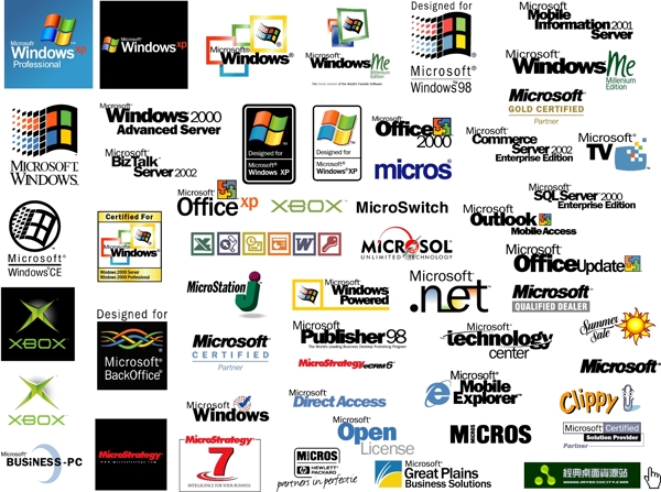 Microsoft微软公司商标logo大集锦
