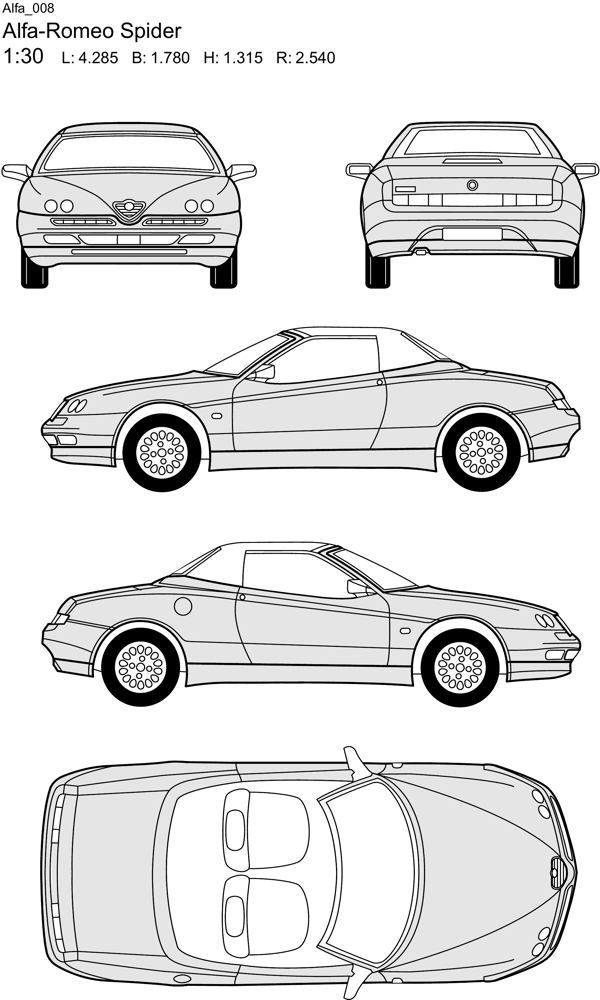 Alfa車系例矢量圖图片