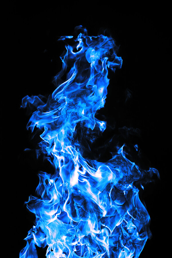 蓝色火焰背景