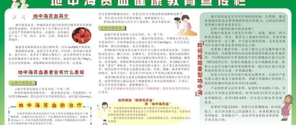 地中海貧血宣傳欄圖片