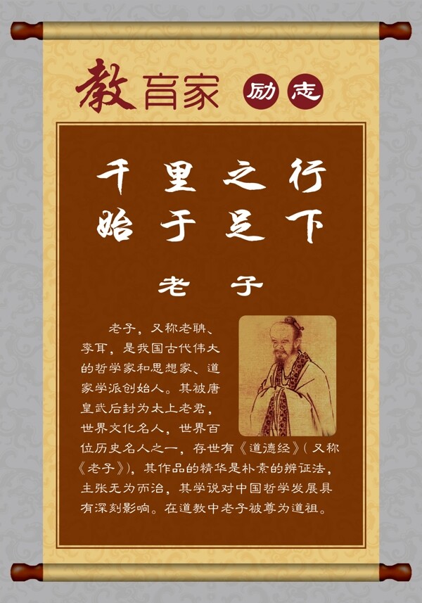 教育家勵志展板圖片