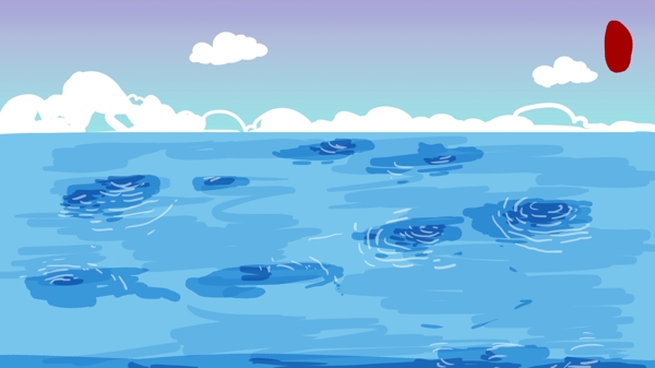 浪漫美麗海浪廣告背景