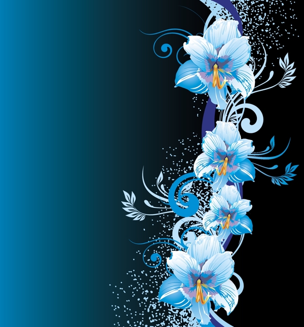 矢量花紋