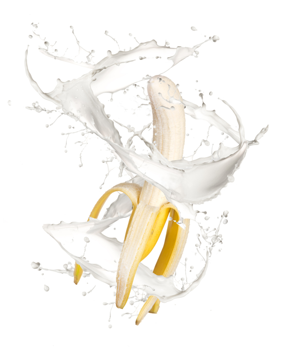 香蕉与动感牛奶图片
