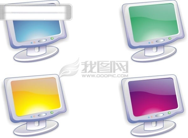 五彩電腦圖標