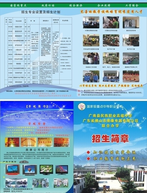 學(xué)校招生簡章圖片
