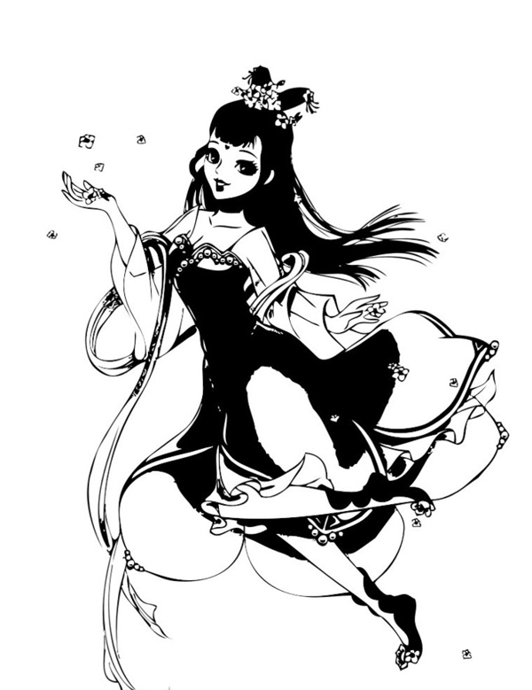 卡通美女圖片