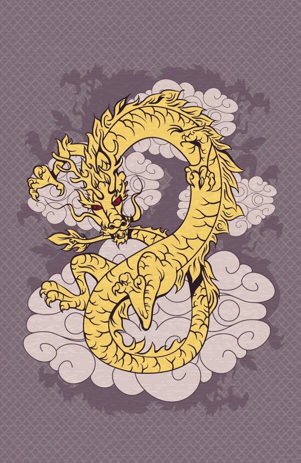摘要龍矢量插畫