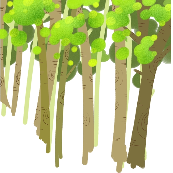 植物树林插画图案