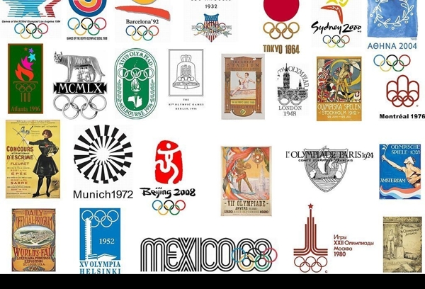 各届奥运会徽标志全图片