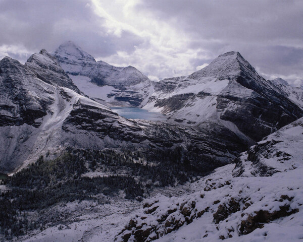美丽的雪景山水风格摄影美图图片