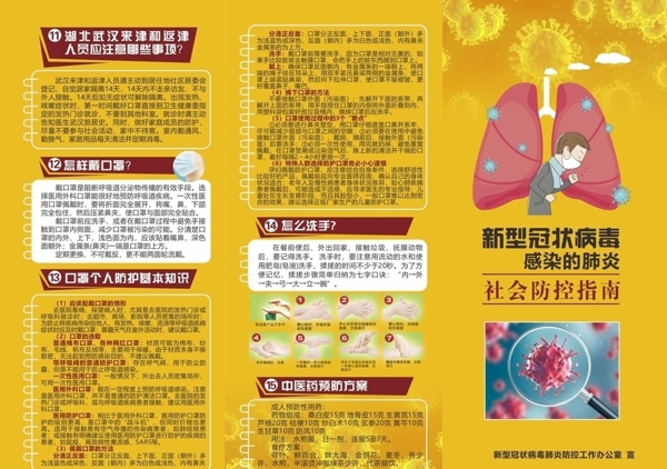 新型冠狀病毒三折頁