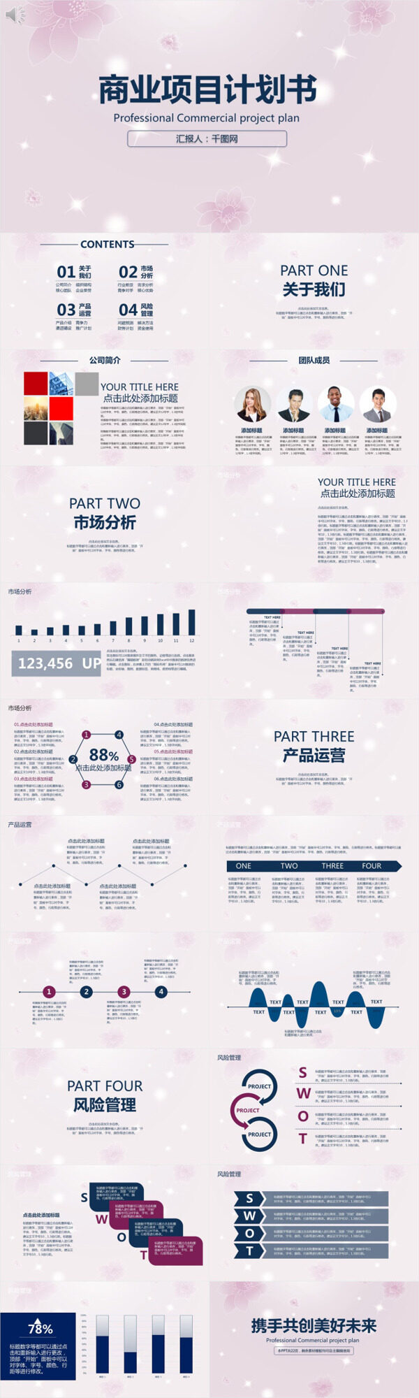 唯美商業(yè)項目計劃書PPT