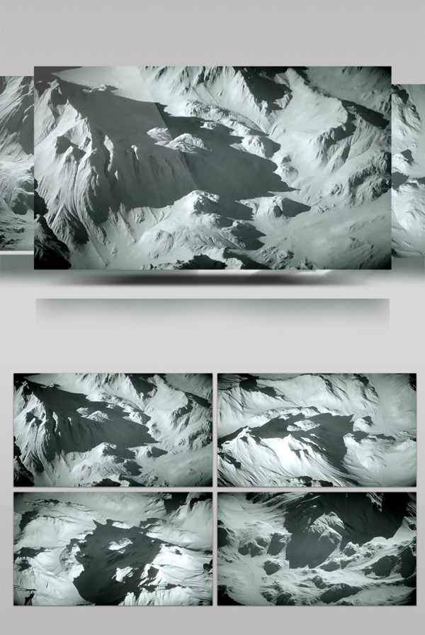 白色雪山动态视频素材
