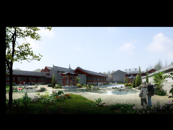 清代徽派建筑效果圖圖片