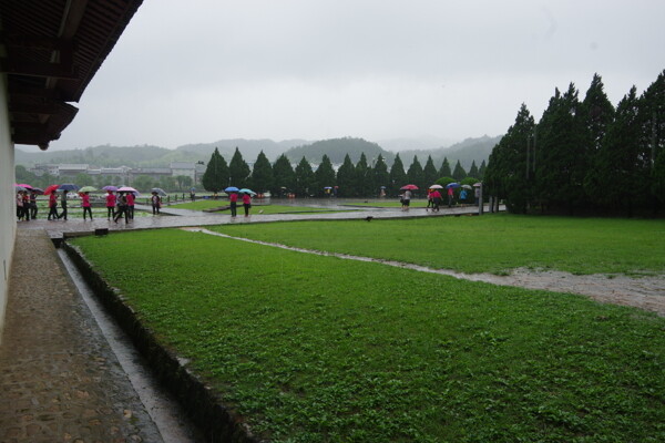 雨天游客