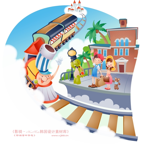 兒童生活矢量卡通人物AI0577