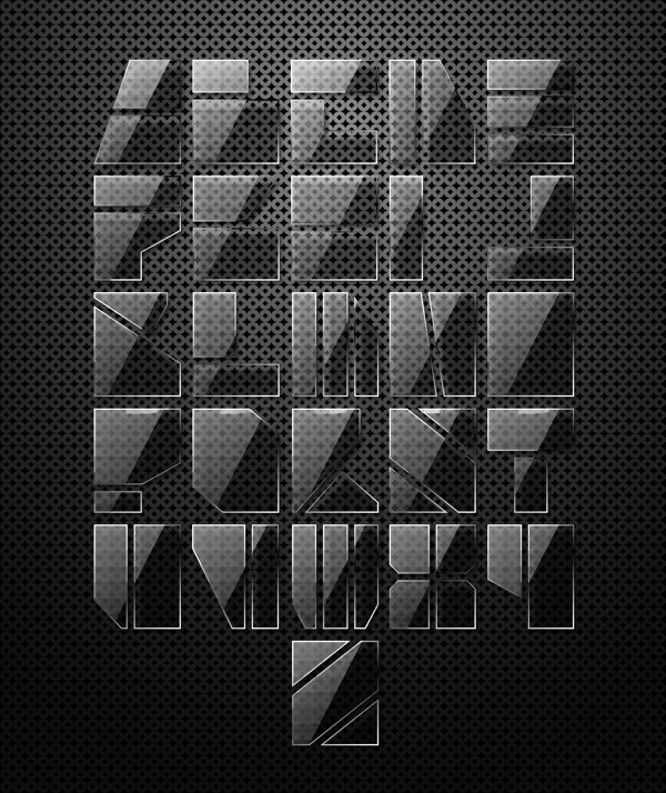 玻璃質(zhì)感字母圖片