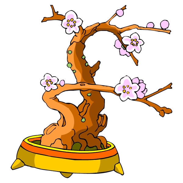 花卉古典插畫