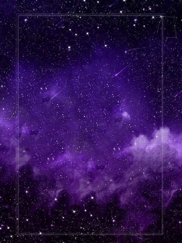 原创唯美紫色星空梦幻星河背景
