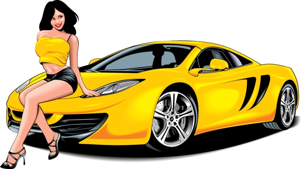 性感美女賽車