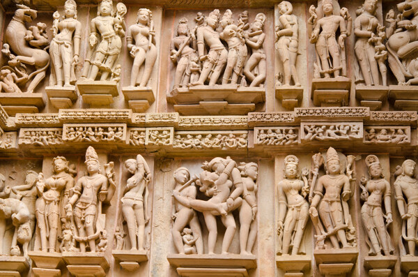 印度雕刻人物建筑图片