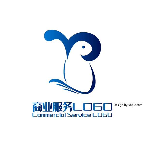 原创创意简约R字鹦鹉商业服务LOGO标志