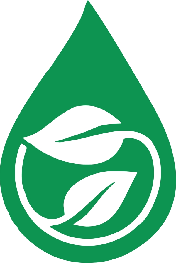 绿叶水滴logo