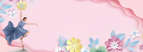 粉色背景花朵