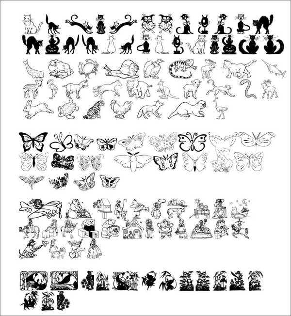 矢量動物圖案