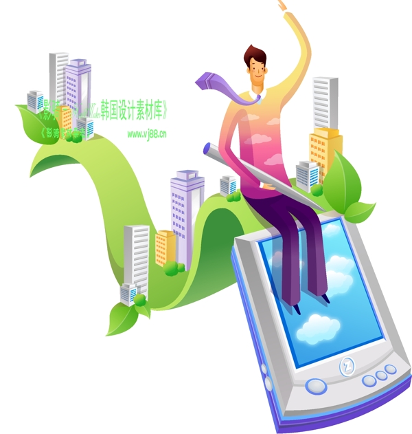 商業(yè)寓意插畫商務(wù)矢量素材商務(wù)男性HanMaker韓國設(shè)計素材庫