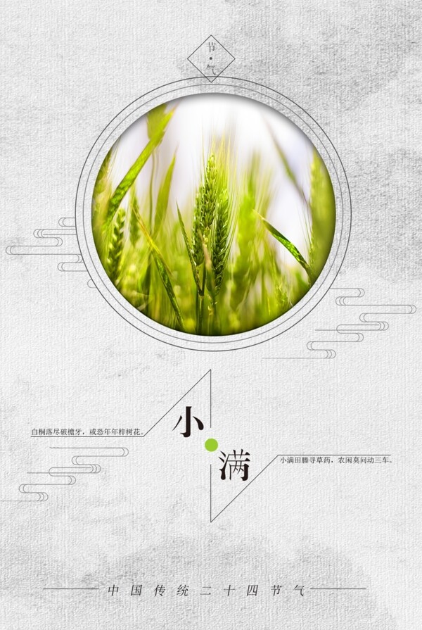 小滿清新節(jié)氣海報展板