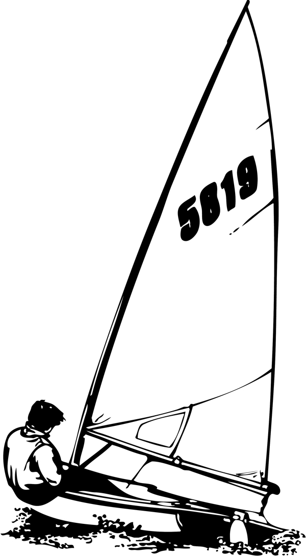 矢量圖下載帆船運動員