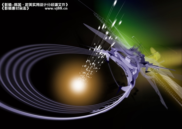 科技概念元素模型炫目線條背景影騎韓國實用設(shè)計分層源文件PSD源文件